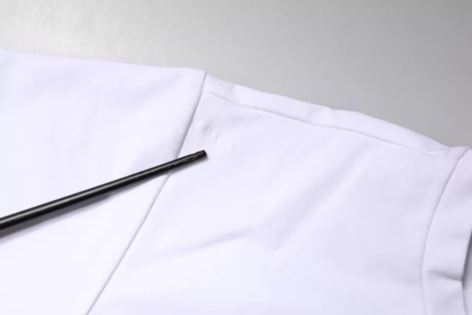 Dolce & Gabbana wit katoenen T-shirt met rode lippenprint