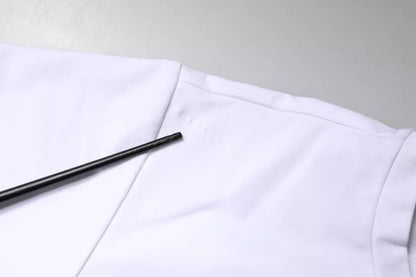 Dolce & Gabbana wit katoenen T-shirt met rode lippenprint