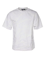T-shirt en coton à col rond avec imprimé du logo blanc de Dolce &amp; Gabbana