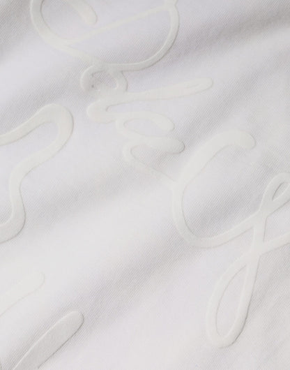 T-shirt en coton à col rond avec imprimé du logo blanc de Dolce &amp; Gabbana