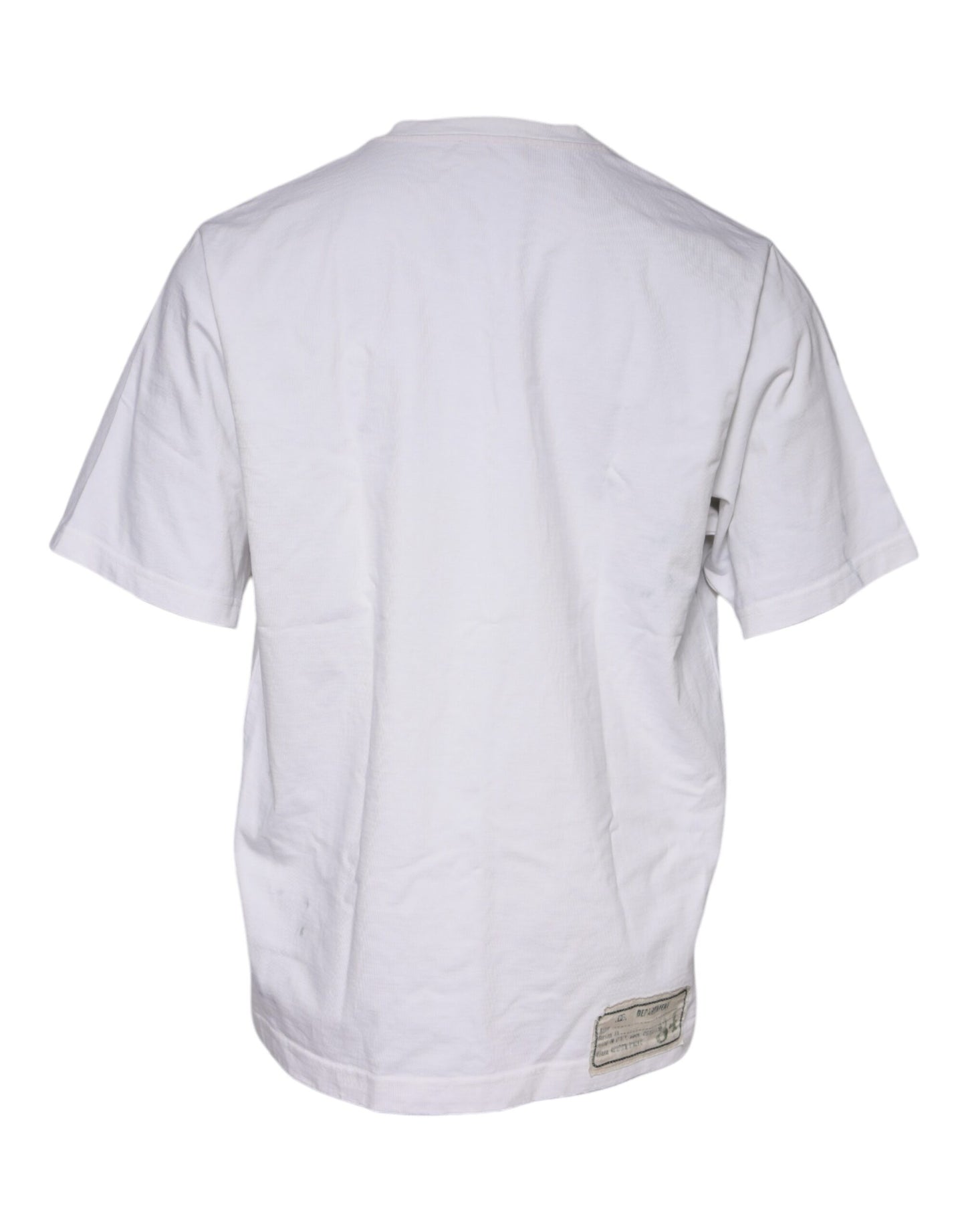 T-shirt Dolce &amp; Gabbana blanc en coton à col rond avec le slogan "Love &amp; Peace"