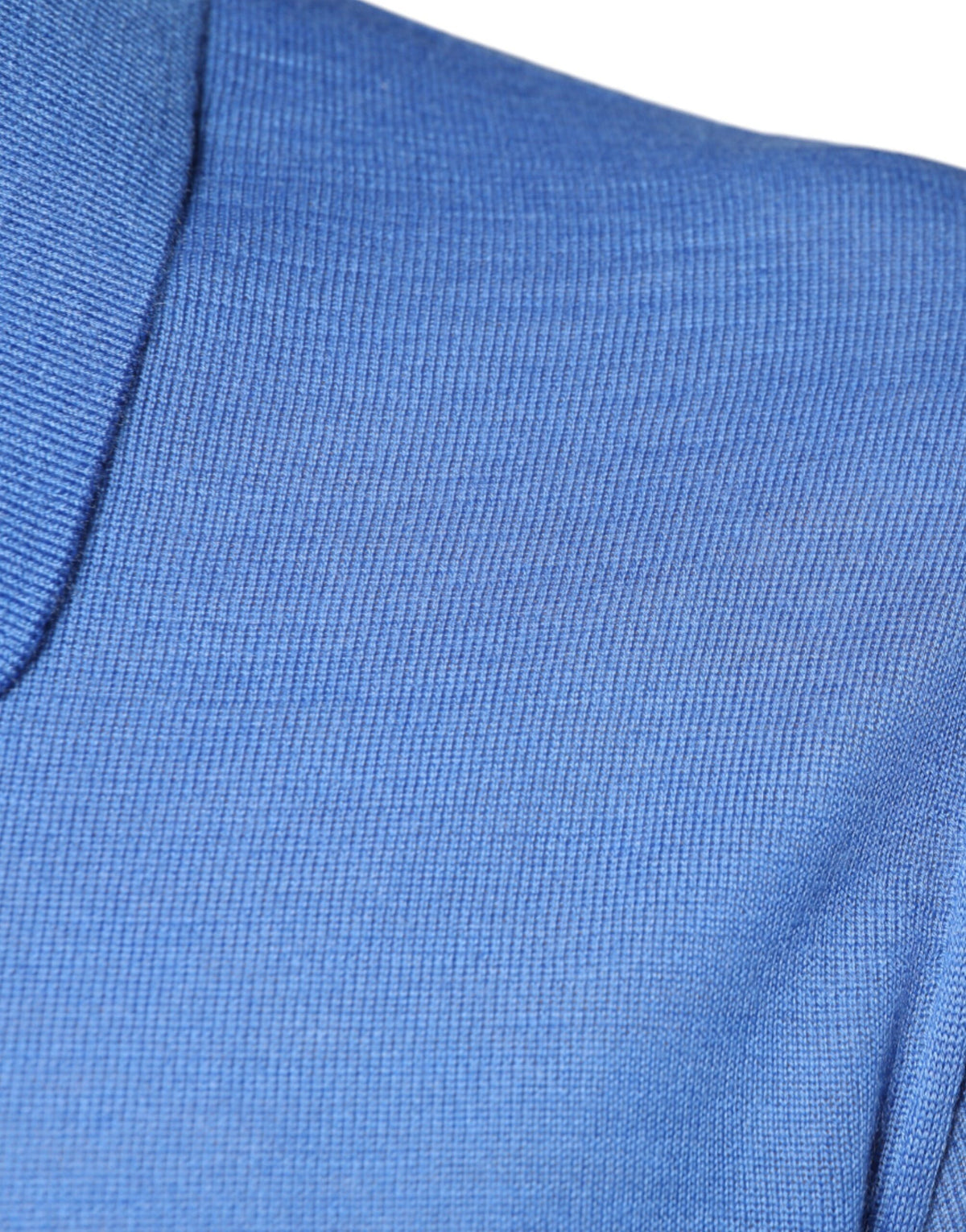 Polo homme Dolce &amp; Gabbana en cachemire bleu, manches courtes.