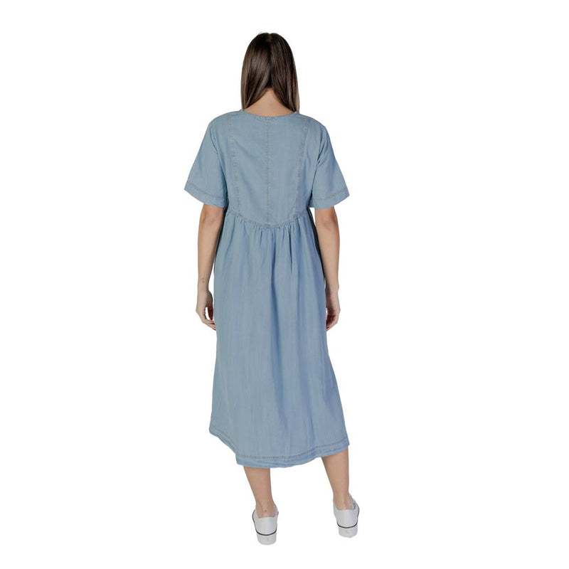 B.Young BYLANA Loose Dress - Light Blue Cotton Long