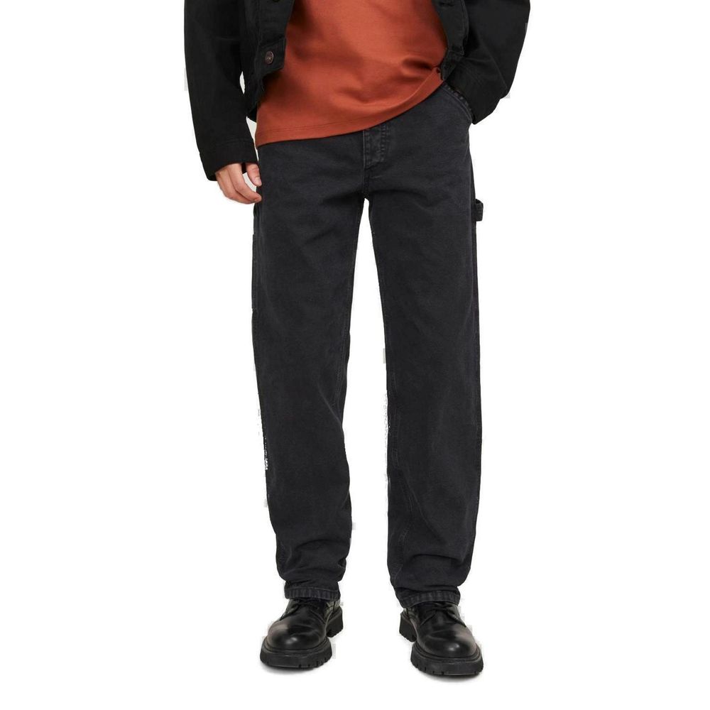 Jack Jones Black Cotton Relaxed Fit Jean
