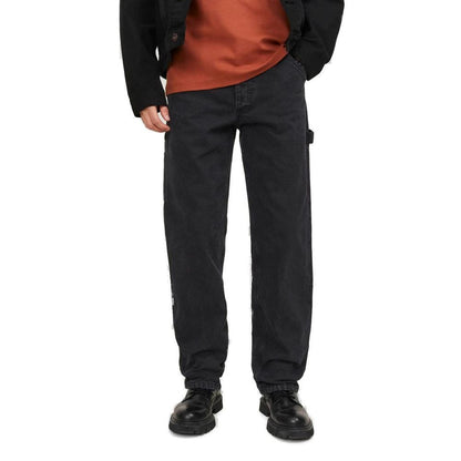 Jack Jones Black Cotton Relaxed Fit Jean