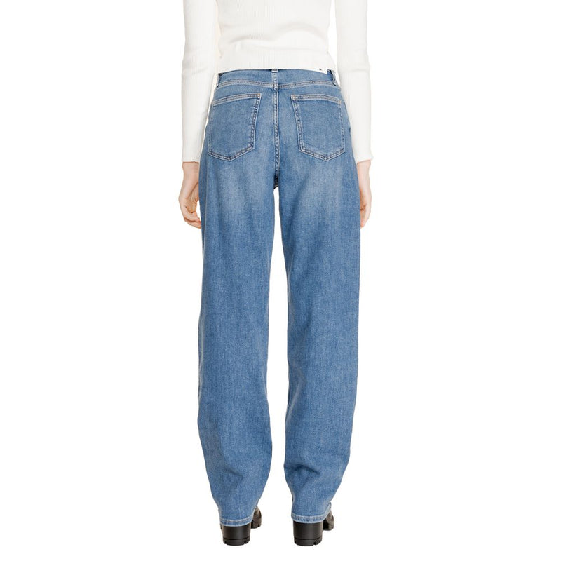 Calvin Klein Jeans Blue Cotton High Rise Loose Fit Jean