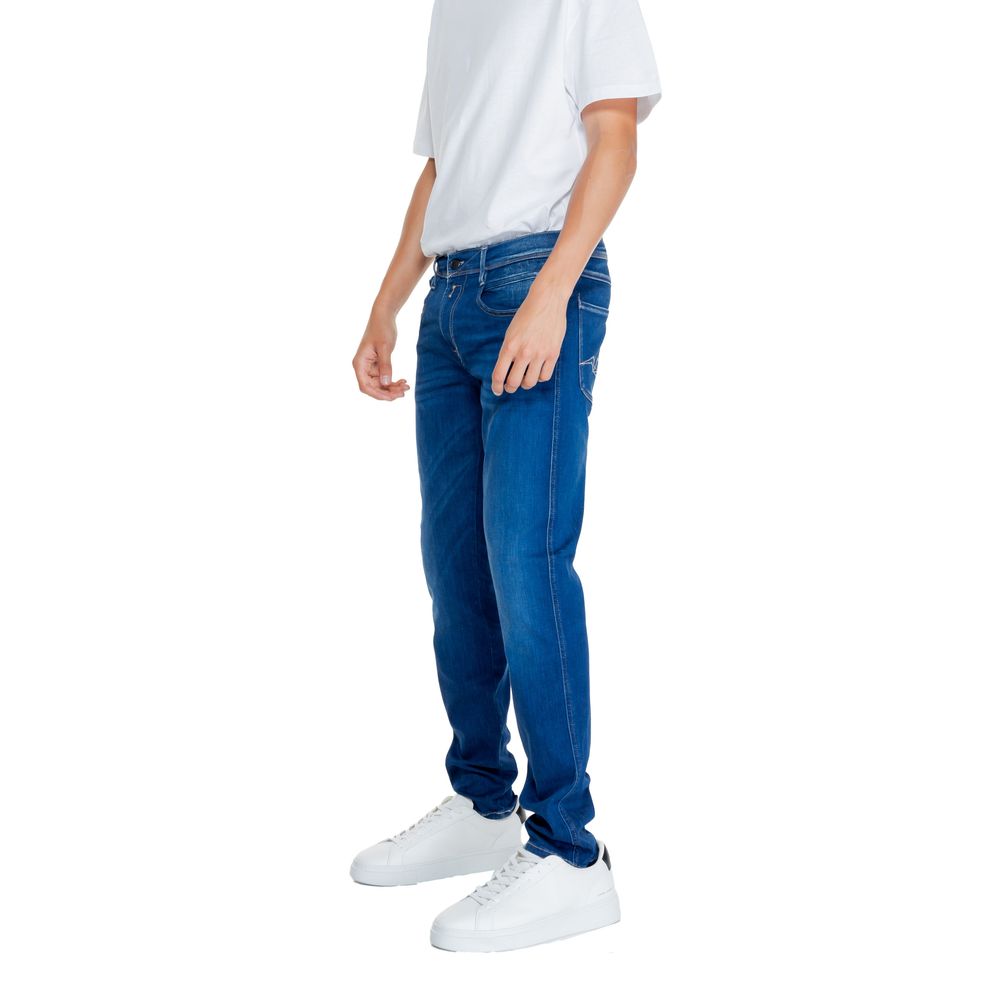 Jean Relaxé en Coton Bleu Replay