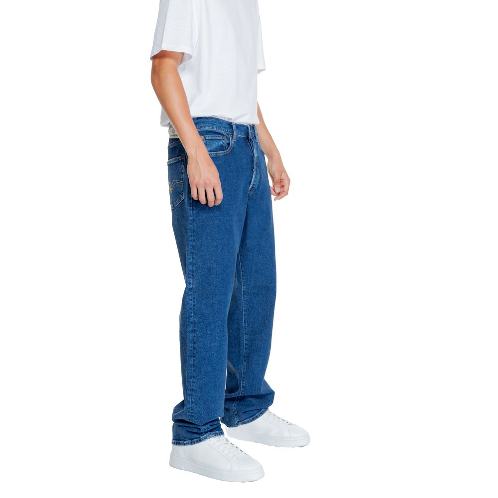 Jean Relaxé en Coton Bleu Replay
