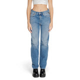 Replay Blue Cotton Mom Jeans for Women - Stylish & Comfortable