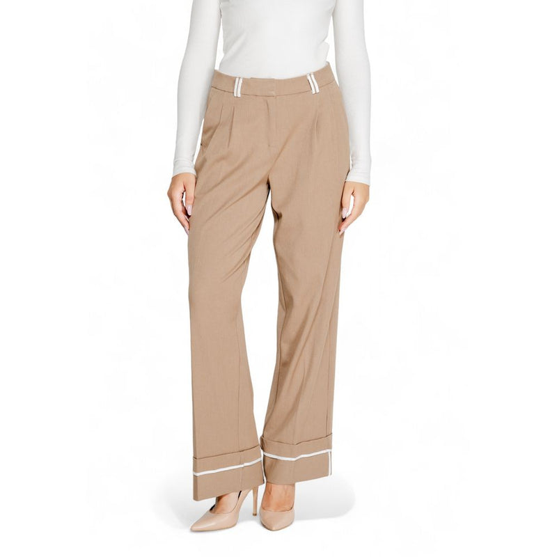 Only Brown Recycled Polyester Palazzo Trousers