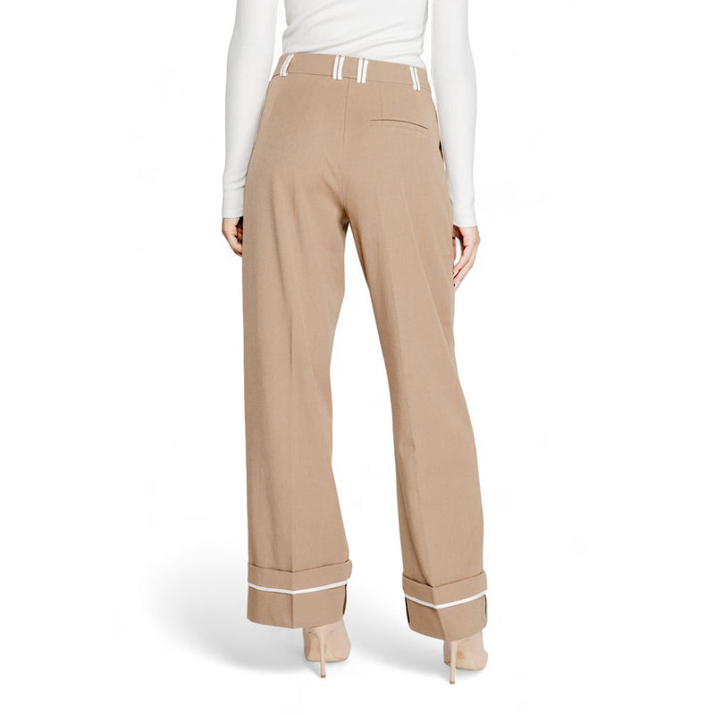 Only Brown Recycled Polyester Palazzo Trousers