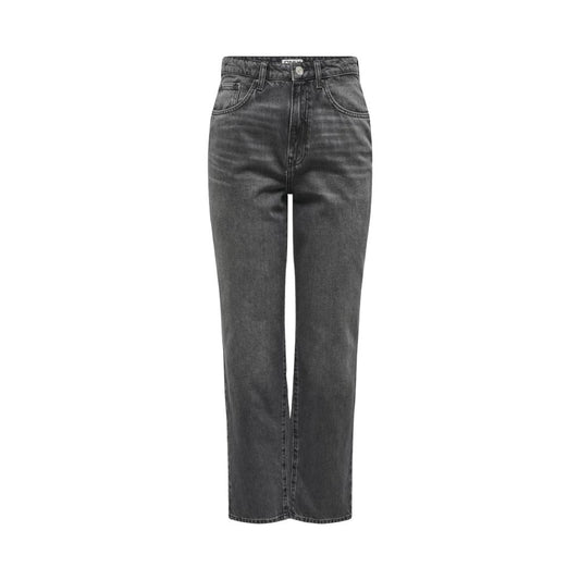 Only Gray Cotton Mom Jean