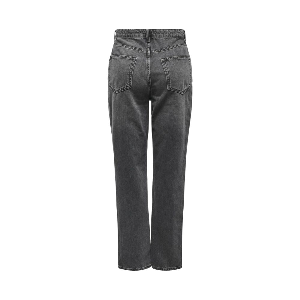 Only Gray Cotton Mom Jean