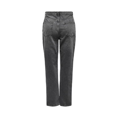 Only Gray Cotton Mom Jean