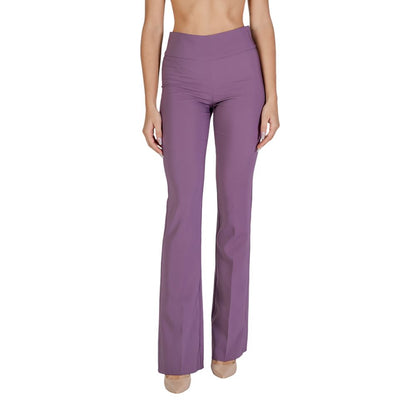 Sandro Ferrone Purple Polyester Pant