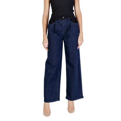 Pantalon en coton bleu ICHI
