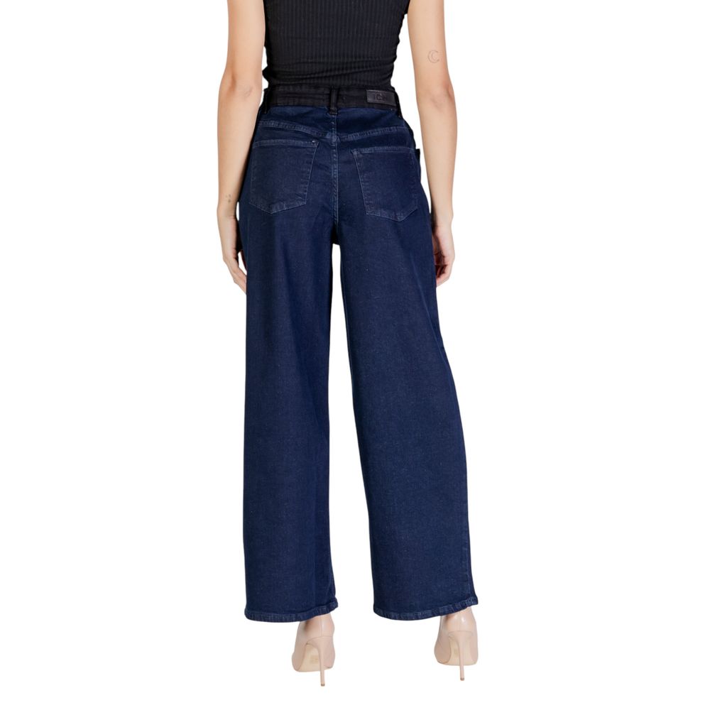 Pantalon en coton bleu ICHI