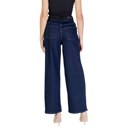 Pantalon en coton bleu ICHI