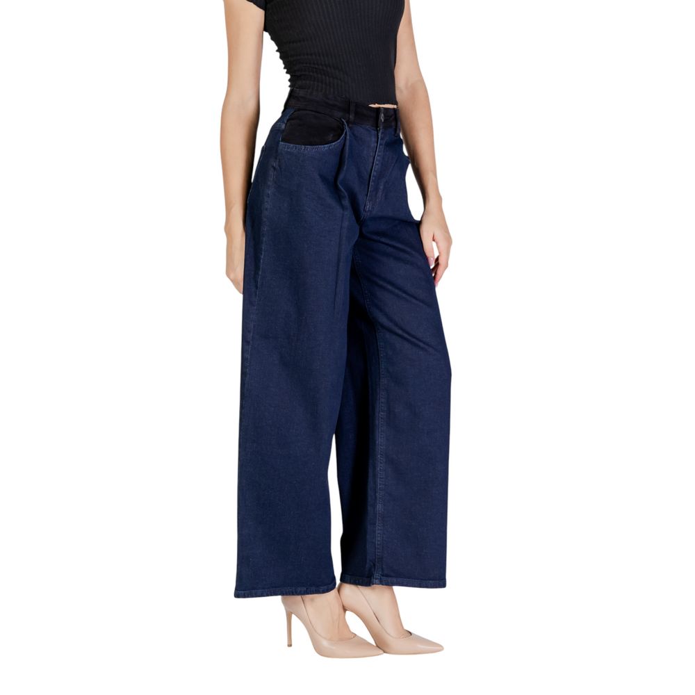 Pantalon en coton bleu ICHI