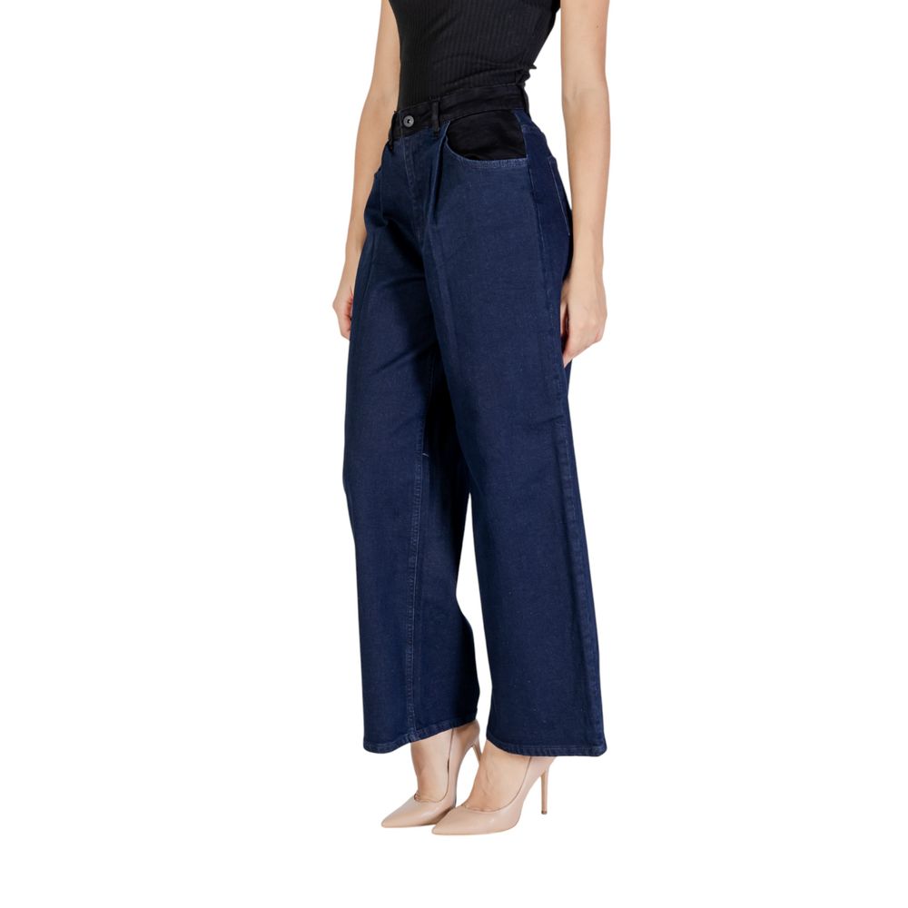 Pantalon en coton bleu ICHI