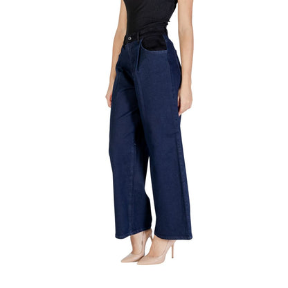 Pantalon en coton bleu ICHI
