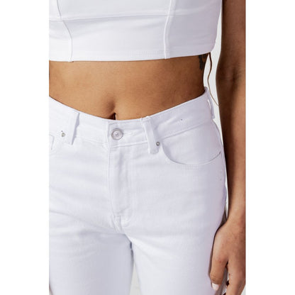 Only White Cotton Mom Jean