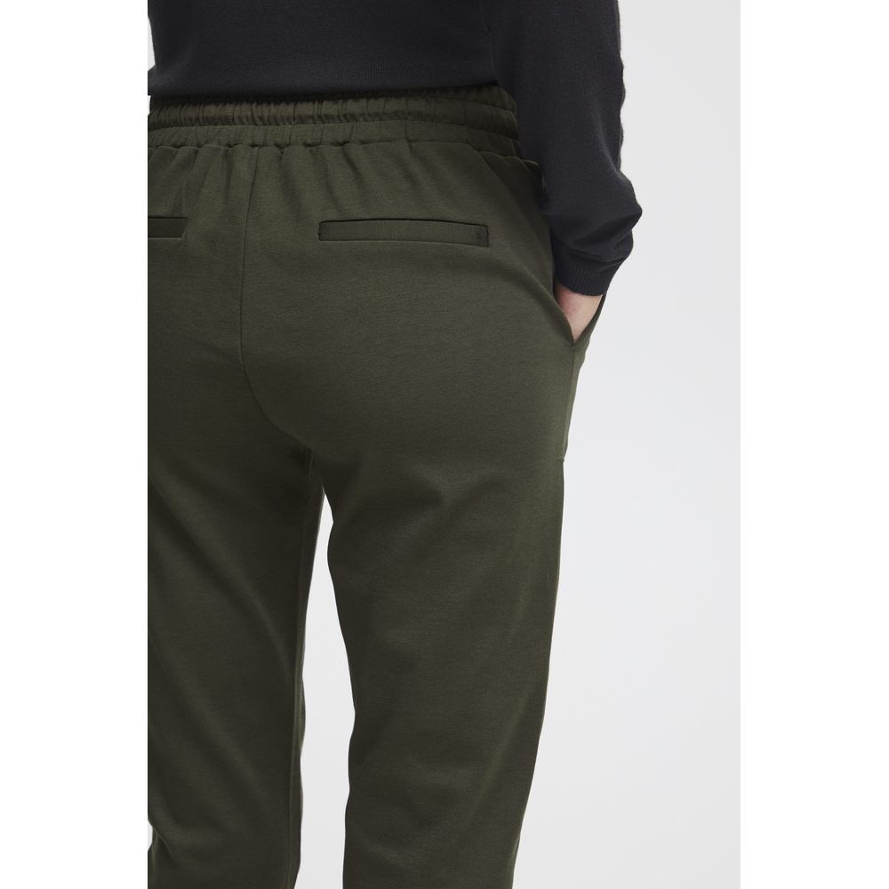 Pantalon en polyester vert ICHI