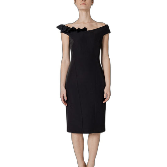 Sandro Ferrone Black Polyester Midi