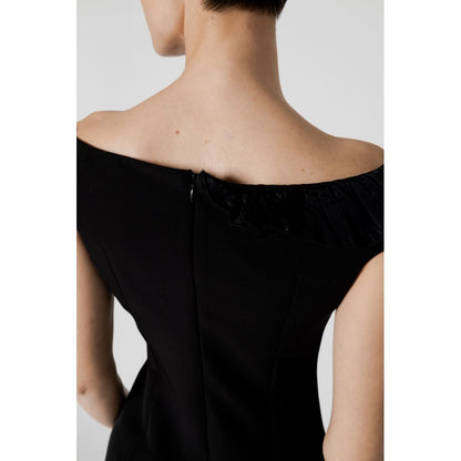 Sandro Ferrone Black Polyester Midi