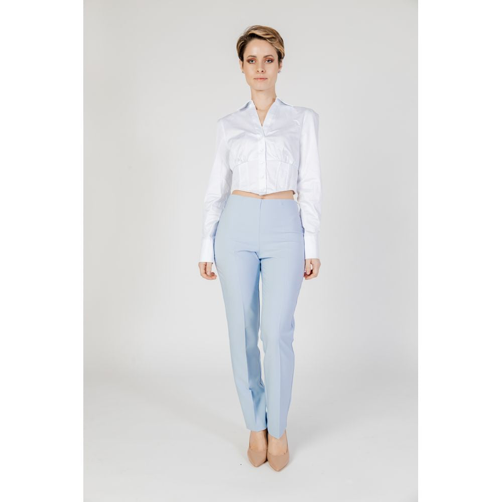 Sandro Ferrone Blue Polyester Pant - Model S18XBDSOPRANI
