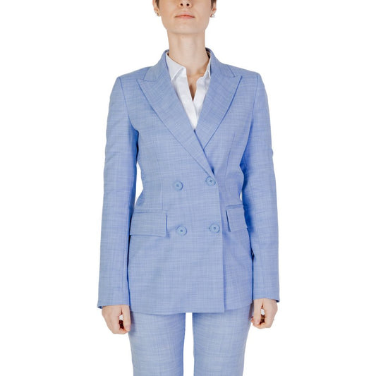Blazer en viscose bleu de Sandro Ferrone