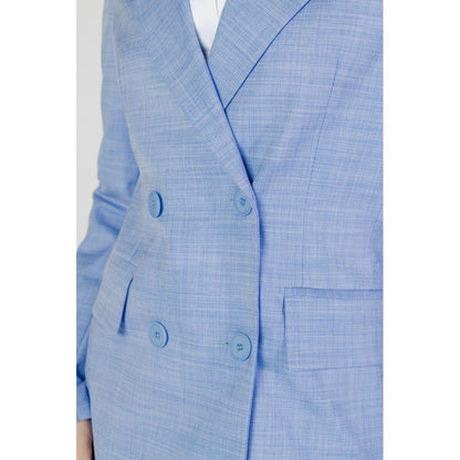 Blazer en viscose bleu de Sandro Ferrone