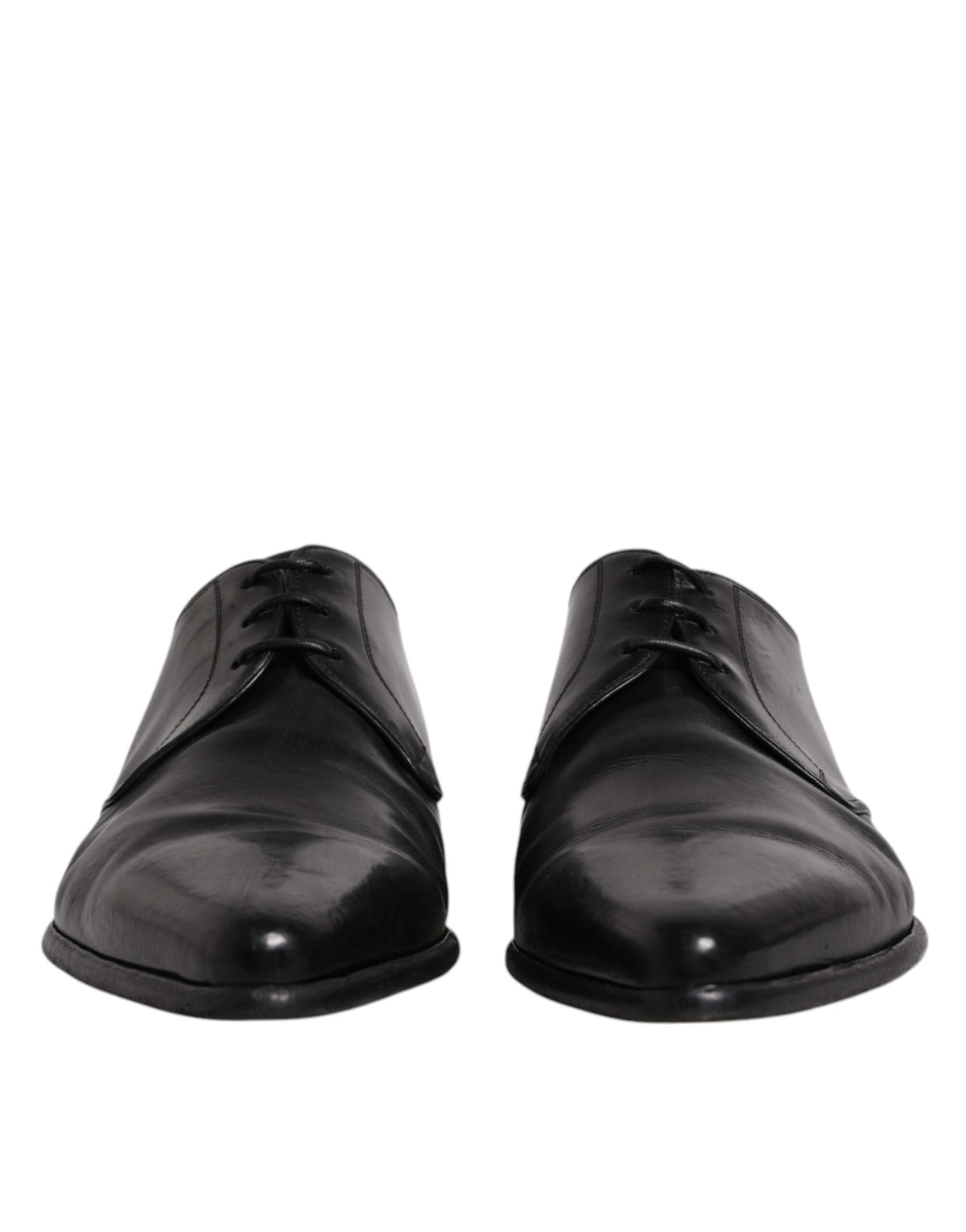 Dolce & Gabbana Black Leather Lace Up Derby Formal Shoes