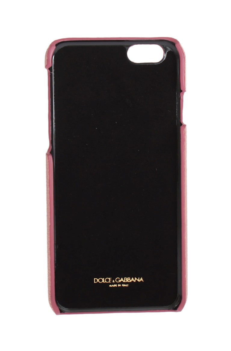 Coque de téléphone en cuir rose motif cœur Dolce &amp; Gabbana