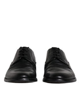 Dolce & Gabbana Black Leather Lace Up Derby Formal Shoes