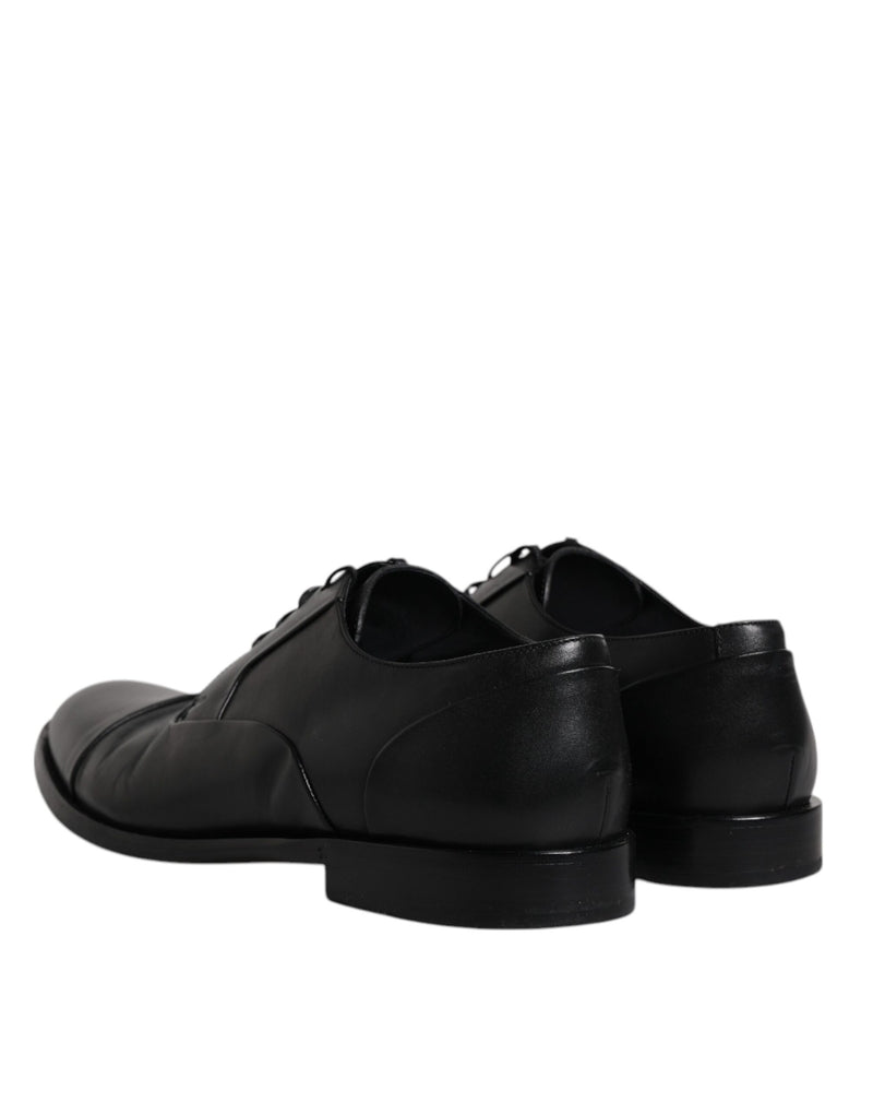 Dolce & Gabbana Black Leather Lace Up Derby Formal Shoes