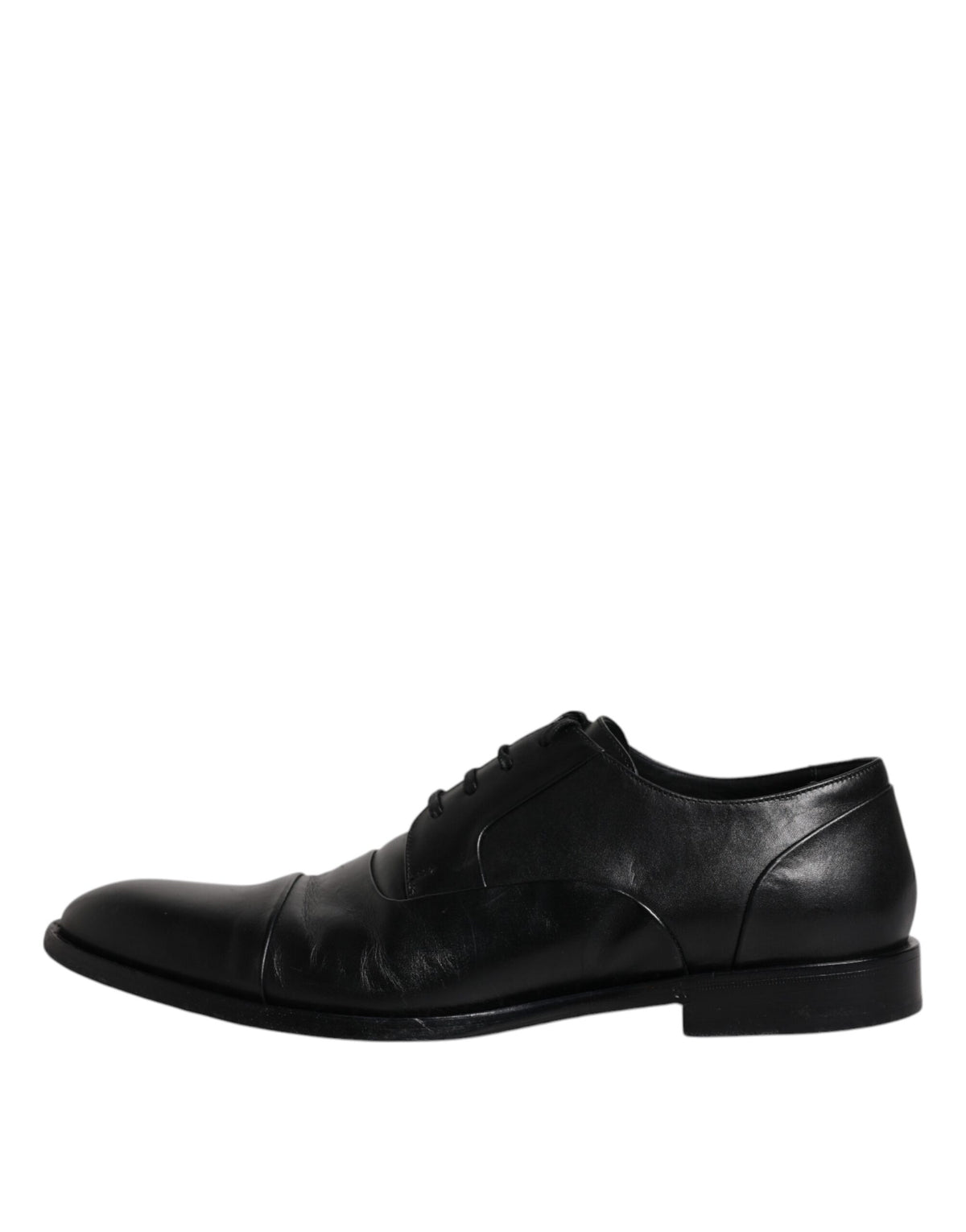 Dolce & Gabbana Black Leather Lace Up Derby Formal Shoes