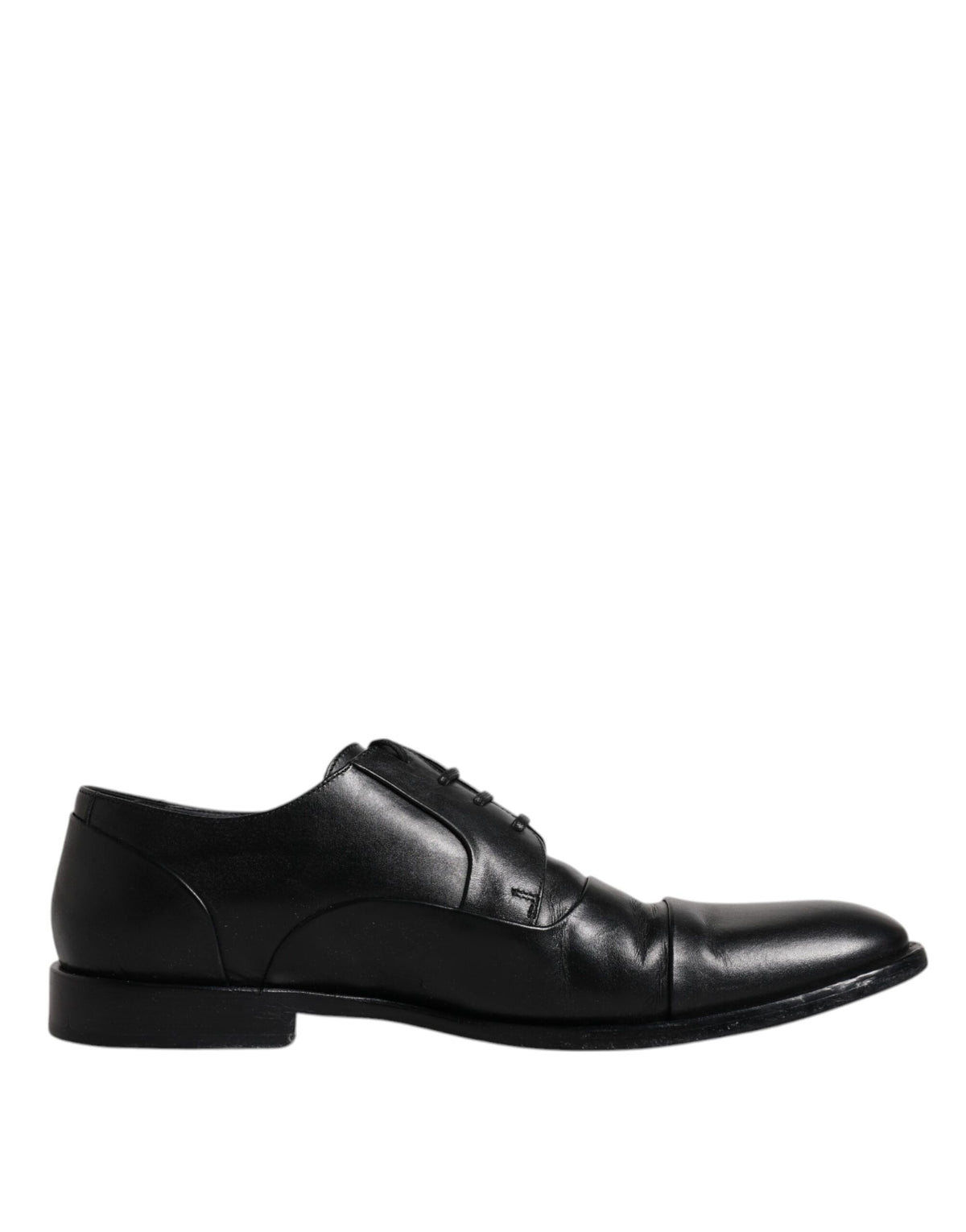 Dolce & Gabbana Black Leather Lace Up Derby Formal Shoes