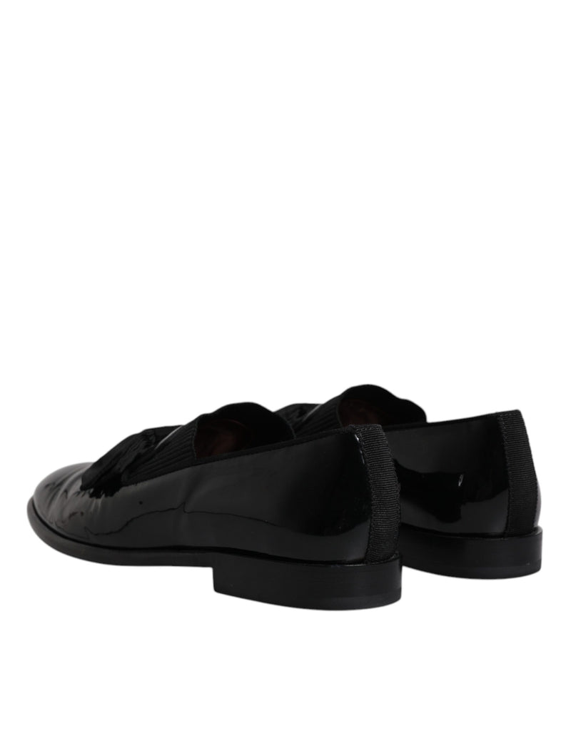 Dolce & Gabbana Black Leather Loafers for Men - Elegant Formal Shoes