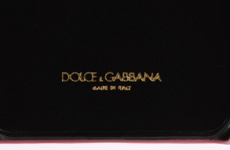 Coque de téléphone en cuir rose motif cœur Dolce &amp; Gabbana
