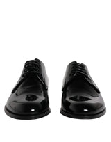 Dolce & Gabbana Black Patent Leather Derby Dress Shoes