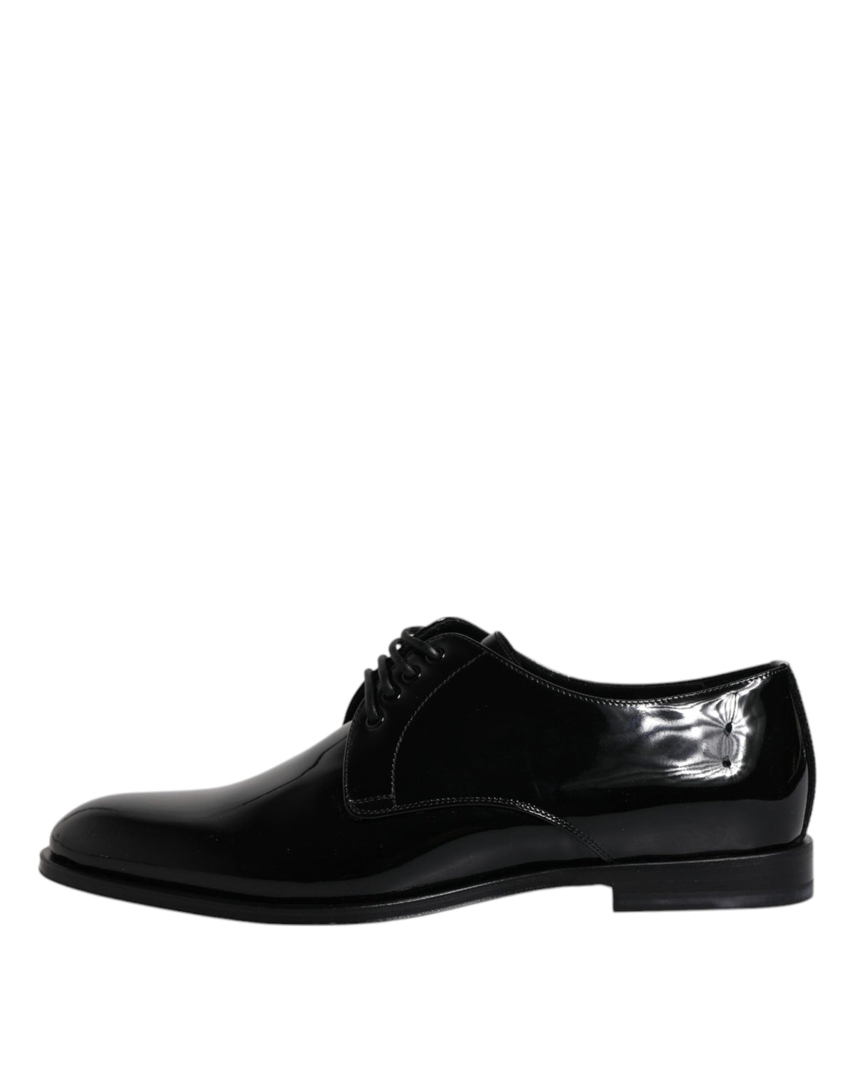 Dolce & Gabbana Black Patent Leather Derby Dress Shoes