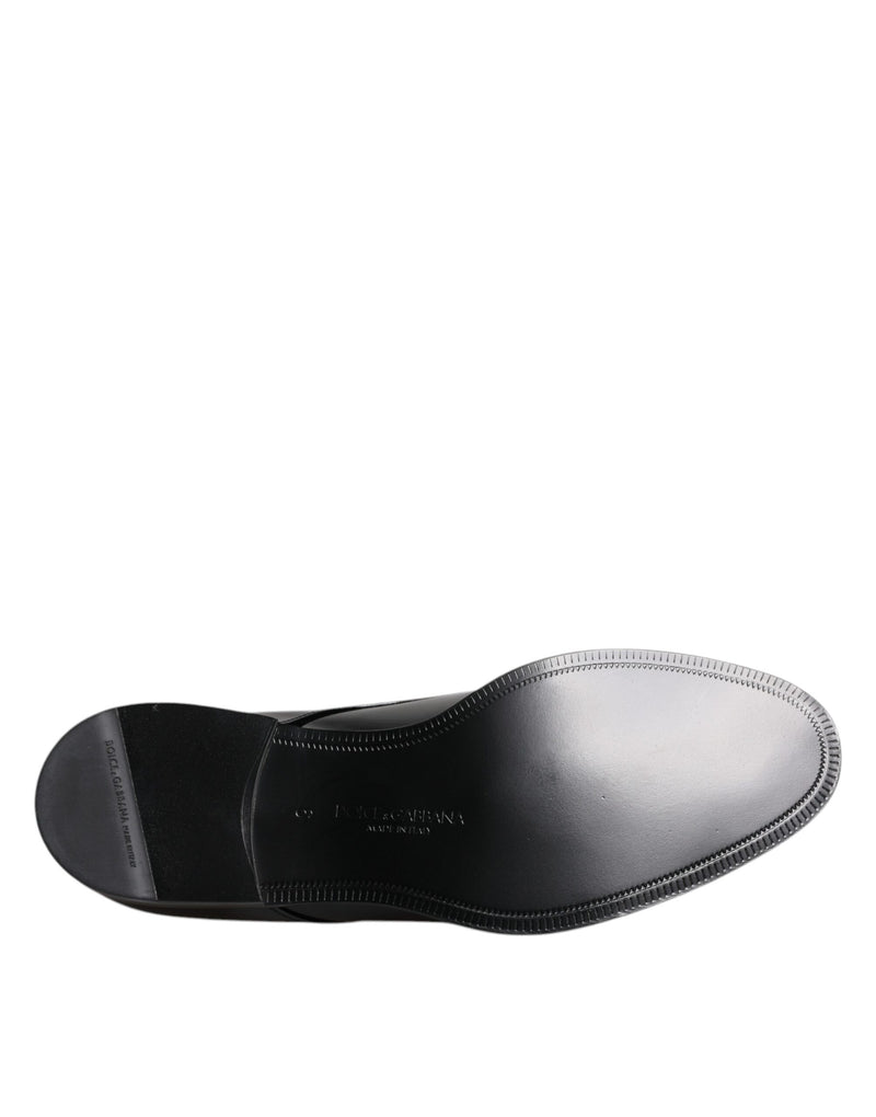 Dolce & Gabbana Black Patent Leather Derby Dress Shoes