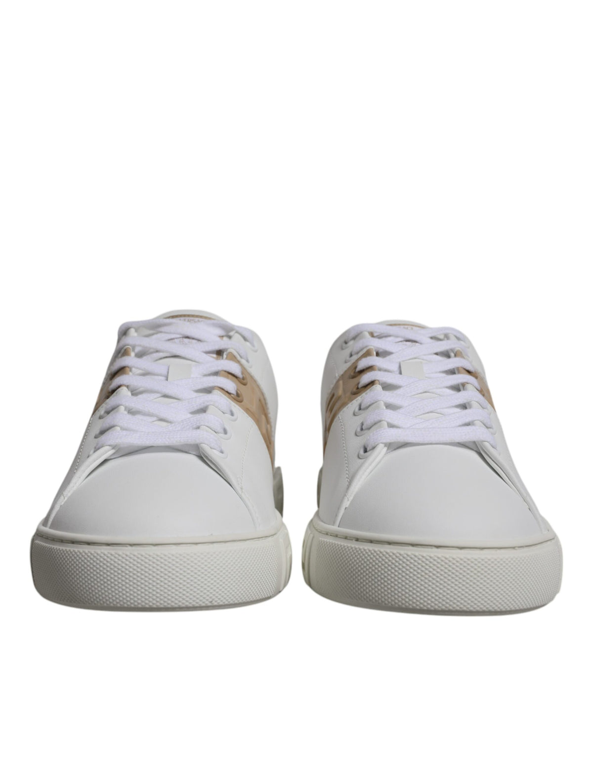 Versace White Brown Greca Print TPU Low Top Men Sneakers