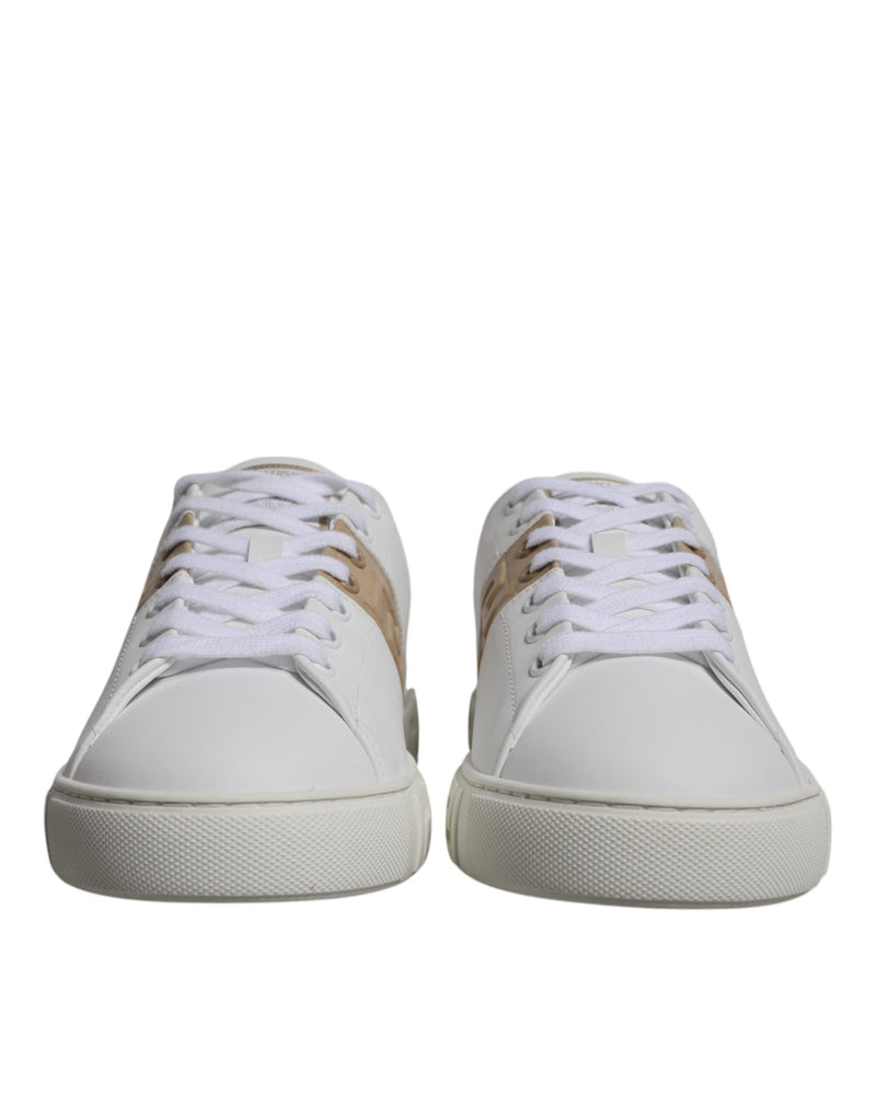 Versace White Brown Greca Print TPU Low Top Men Sneakers