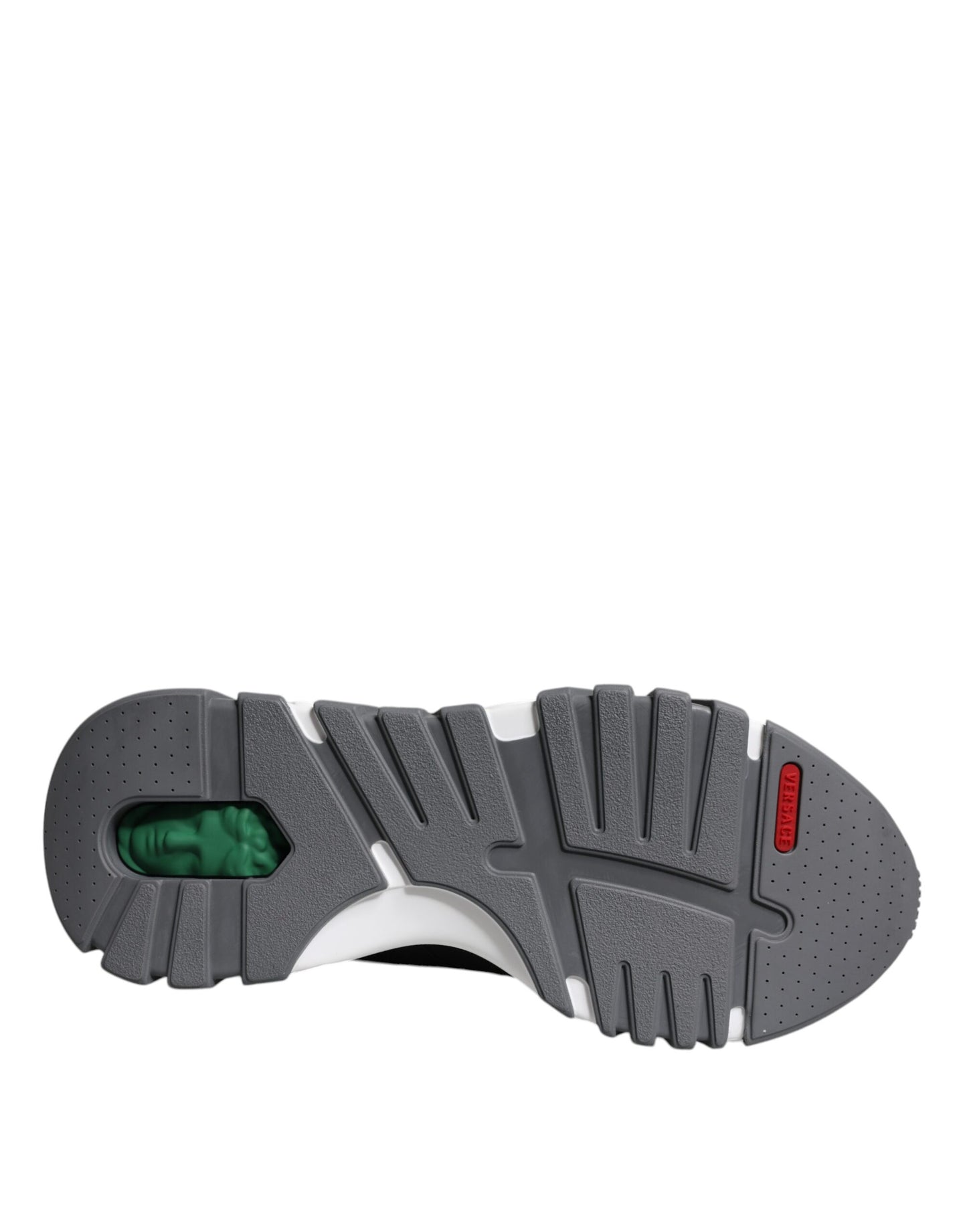 Sneakers basses à plateforme Squalo en cuir noir et néoprène de Versace