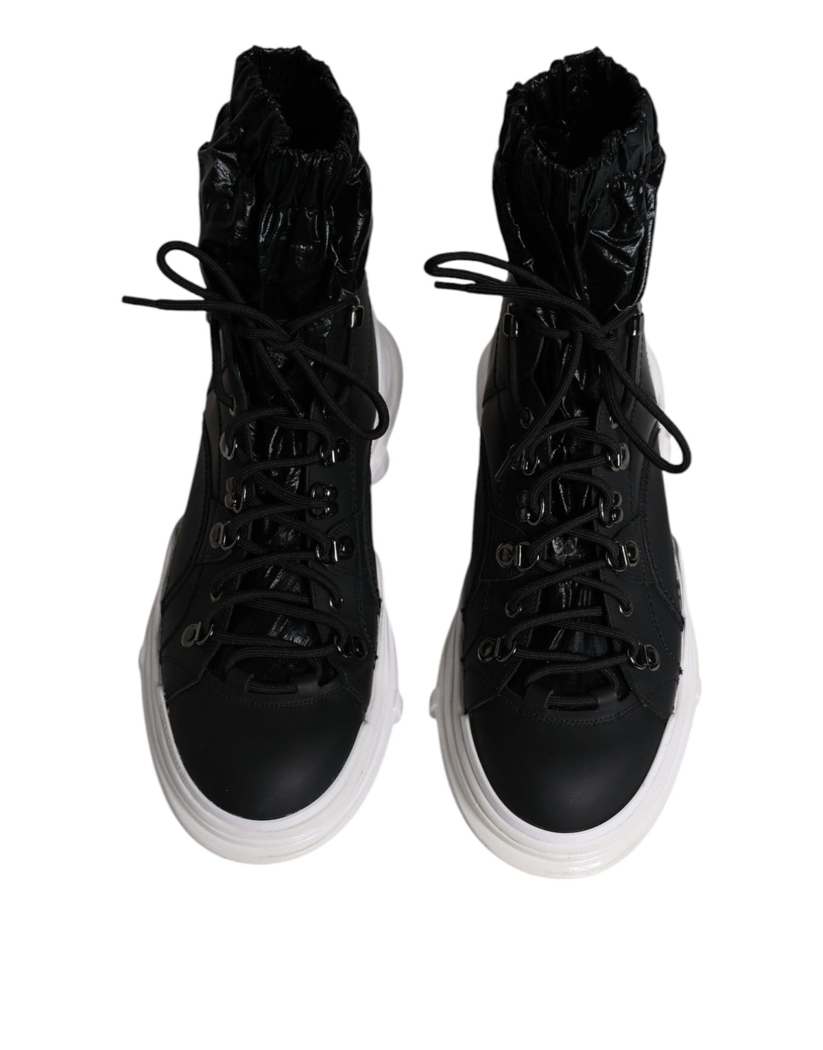 Dolce & Gabbana Black Nylon Galileo High Top Sneakers