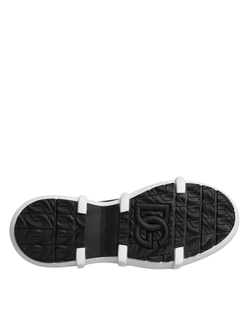 Dolce & Gabbana Black Nylon Galileo High Top Sneakers