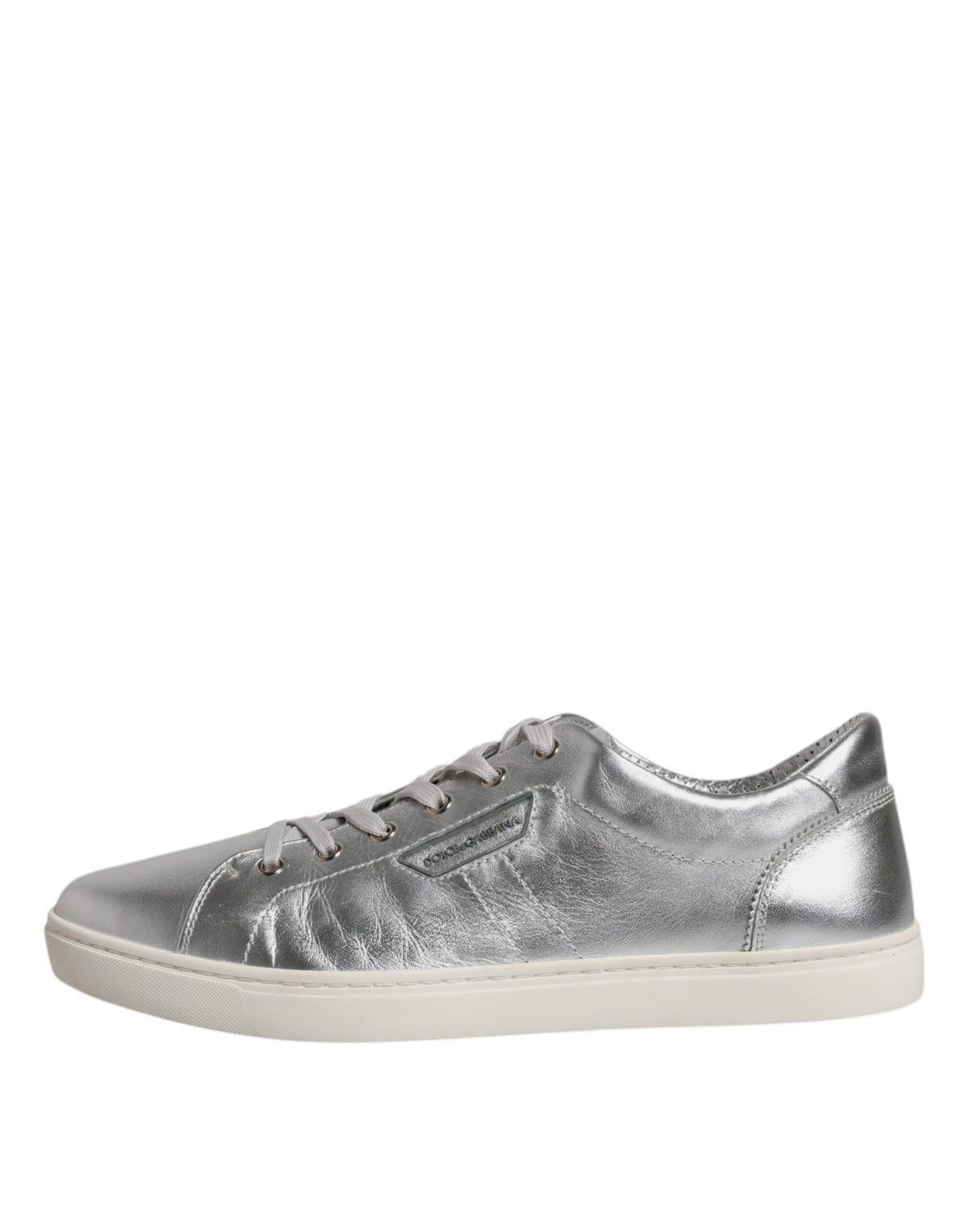 Dolce & Gabbana Silver London Low Top Leather Sneakers