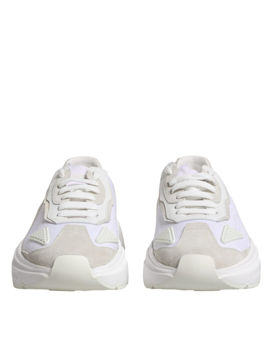 Dolce & Gabbana White Leather Daymaster Low Top Sneakers